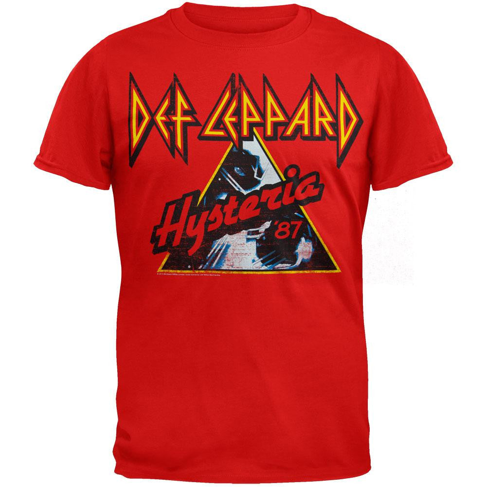 Def Leppard - Hysteria 87 T-Shirt Men's T-Shirts Def Leppard MD Red 