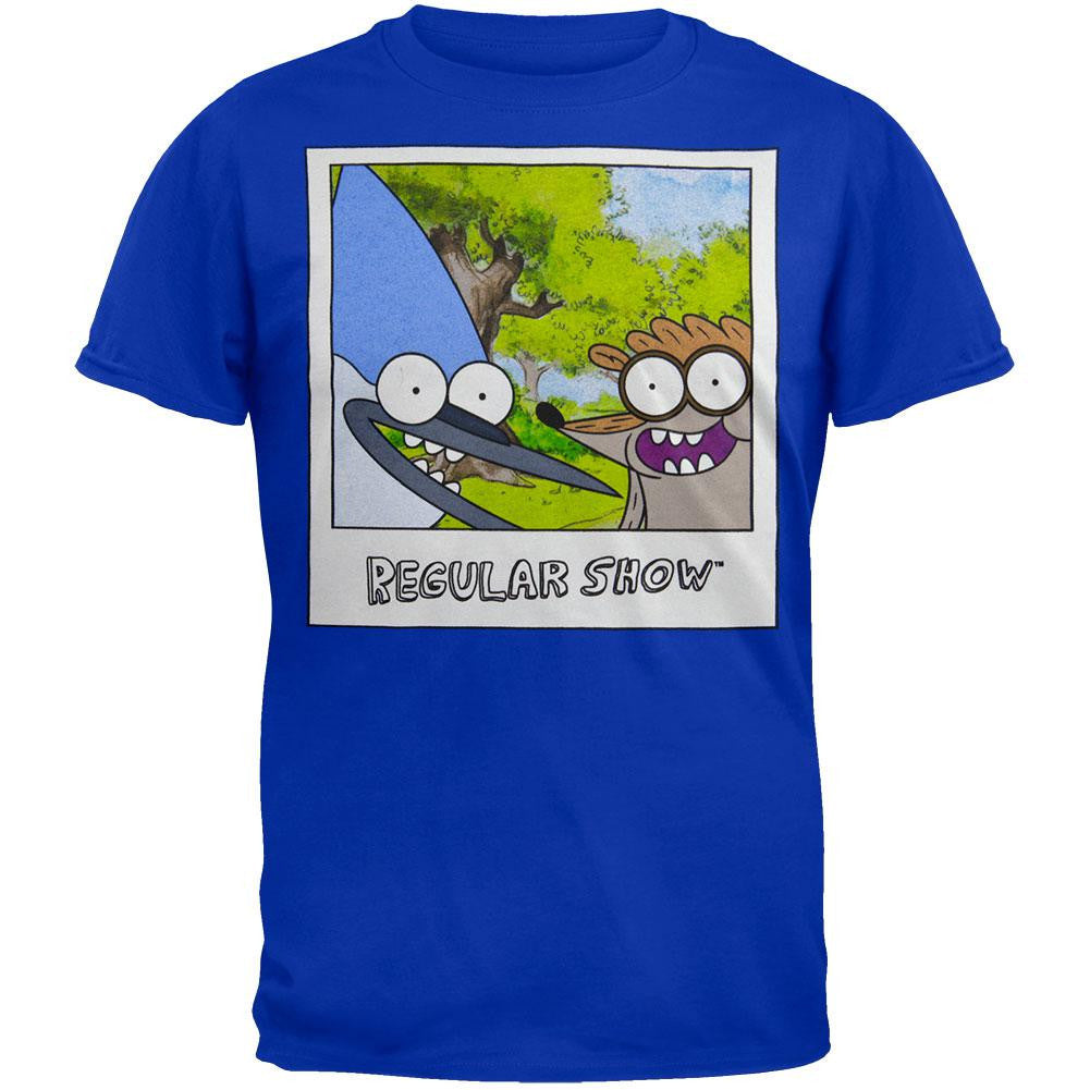 Regular Show - Polaroid Soft T-Shirt Men's T-Shirts Regular Show 2XL Blue 