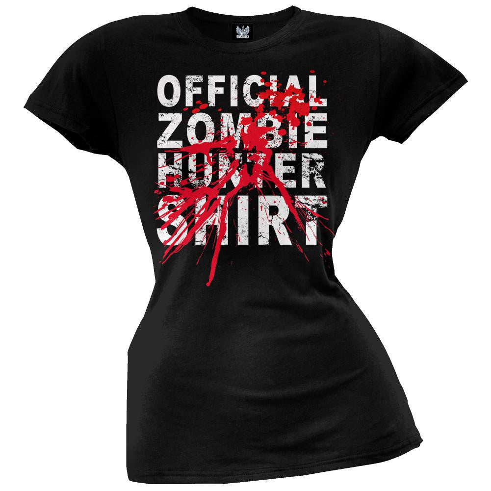 Official Zombie Hunter Juniors T-Shirt Juniors T-Shirts Old Glory   