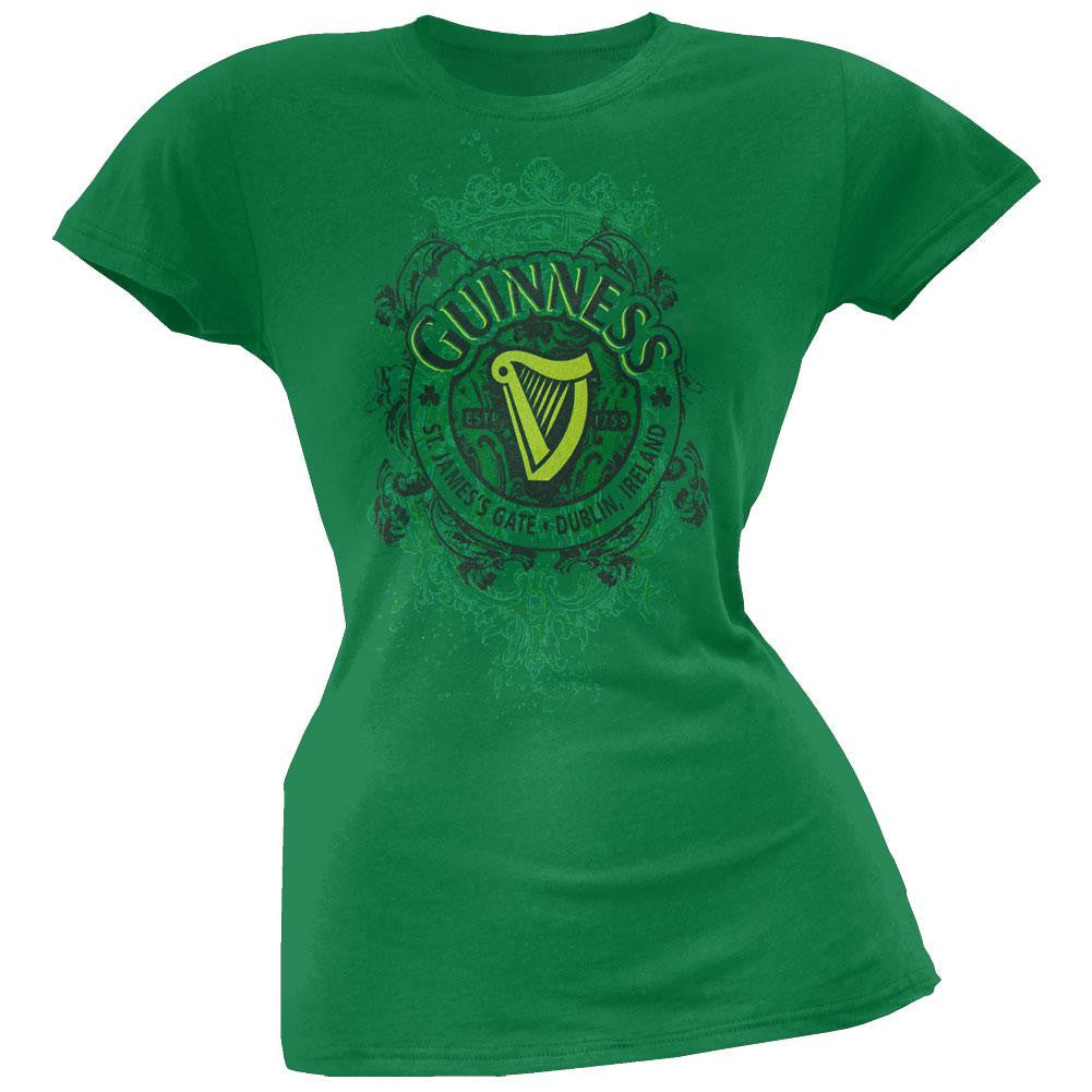 Guinness - Foam Juniors T-Shirt Juniors T-Shirts Guinness MD Green 