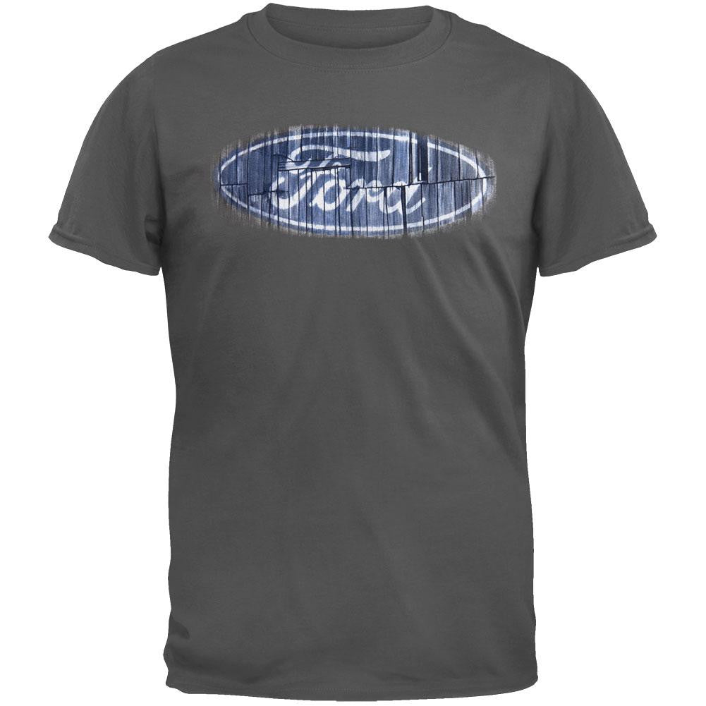 Ford - Distressed Logo T-Shirt Men's T-Shirts Ford SM Grey 