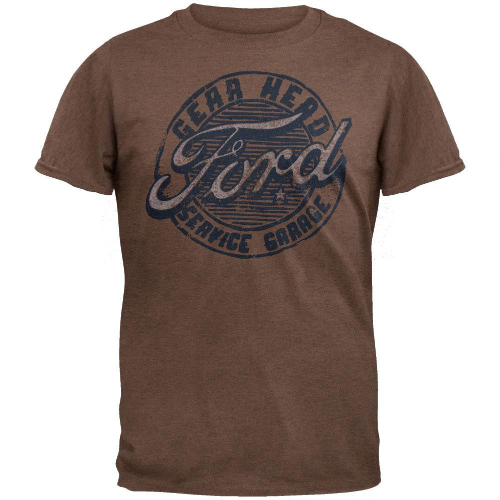 Ford - Gear Head Soft T-Shirt Men's T-Shirts Ford 2XL Brown 