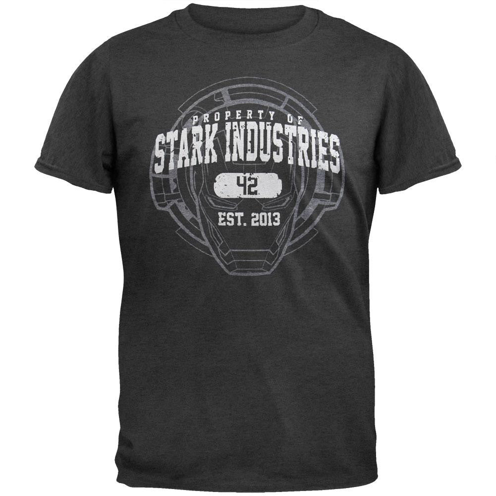 Iron Man - Stark Prop Soft T-Shirt Men's T-Shirts Iron Man MD Grey 