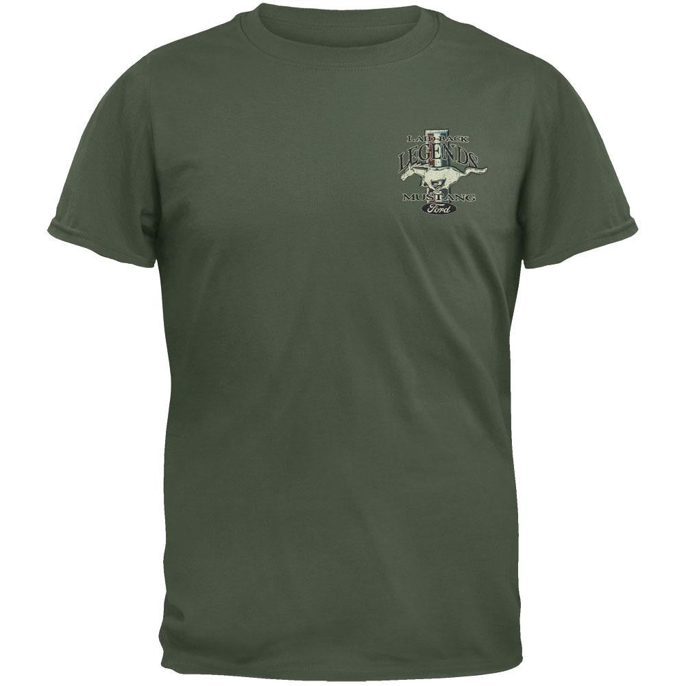 Laid Back - Quartz Mustang Overdye T-Shirt Men's T-Shirts Laid Back MD Green 