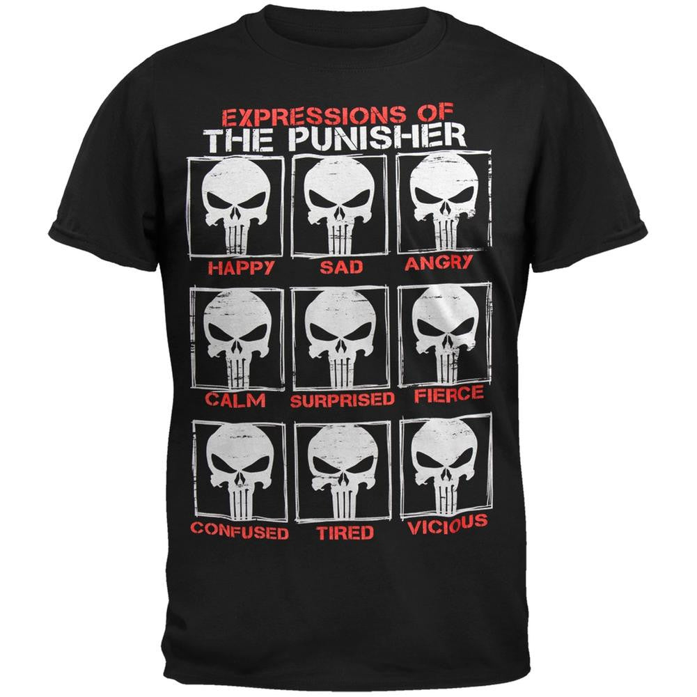 Punisher - Skull Emotes T-Shirt Men's T-Shirts The Punisher SM Black 