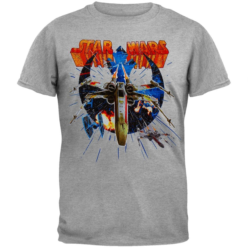 Star Wars - Lightspun Soft T-Shirt Men's T-Shirts Star Wars 2XL Grey 