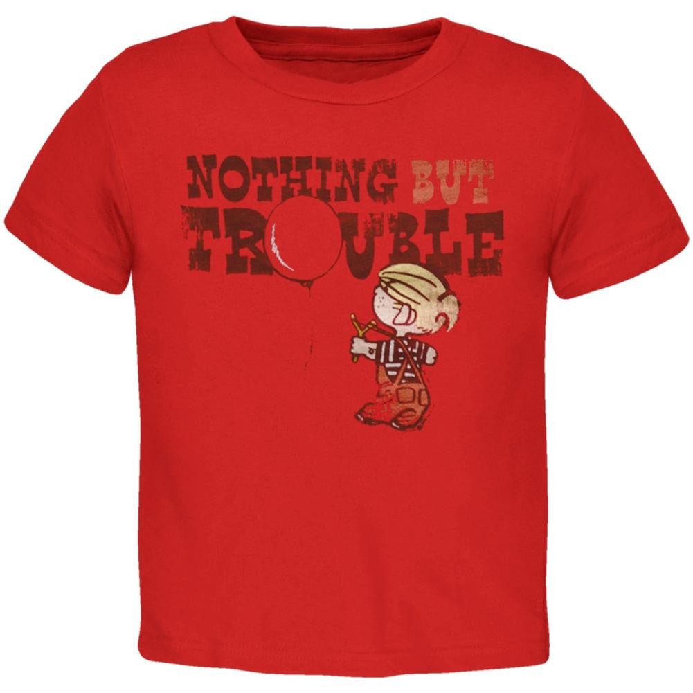 Dennis The Menace - Trouble Juvy T-Shirt Juvenile T-Shirts Dennis the Menace J7 Red 