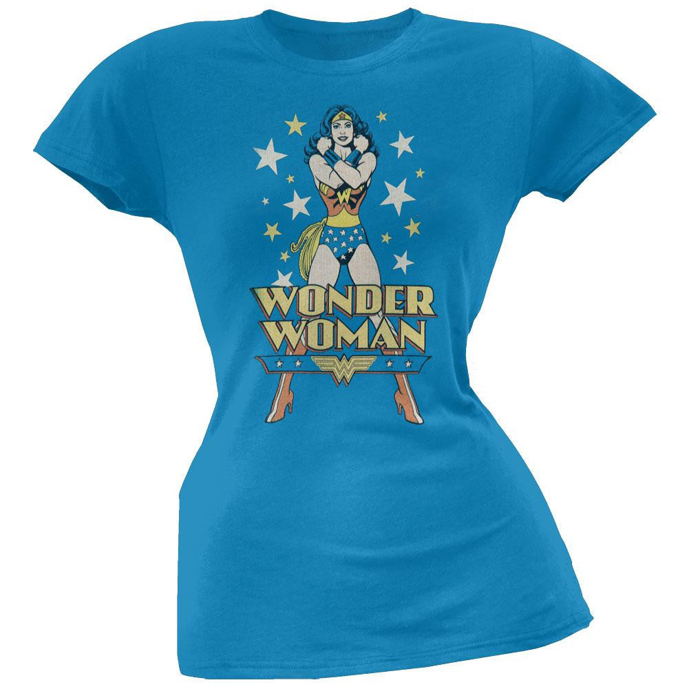 Wonder Woman - A Wonder Juniors T-Shirt Juniors T-Shirts Wonder Woman SM Blue 