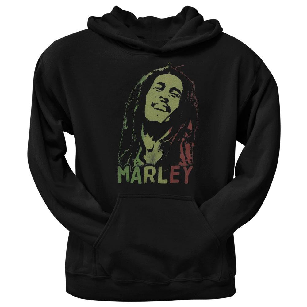 Bob Marley - Rasta Face Smile Pullover Hoodie Men's Hoodies Bob Marley SM Black 