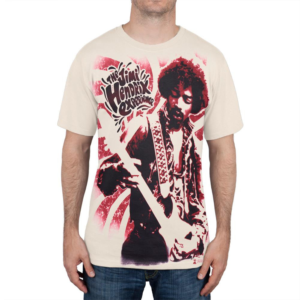 Jimi Hendrix - Experience Jumbo Print T-Shirt Men's T-Shirts Jimi Hendrix SM Off-White 