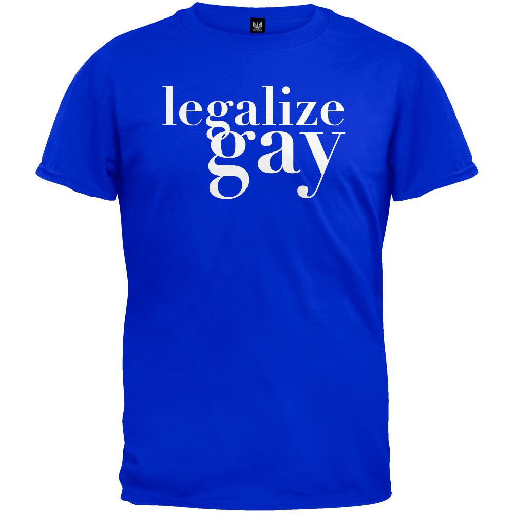 Legalize Gay Blue T-Shirt Men's T-Shirts Old Glory 2XL Blue 