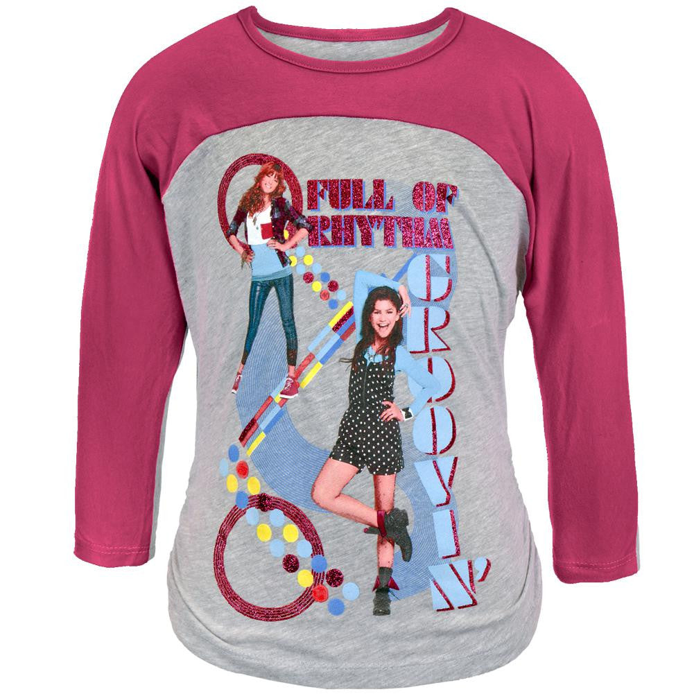 Shake It Up - Full Of Rhythm Girls Youth Raglan Youth T-Shirts Shake It Up YSX Grey