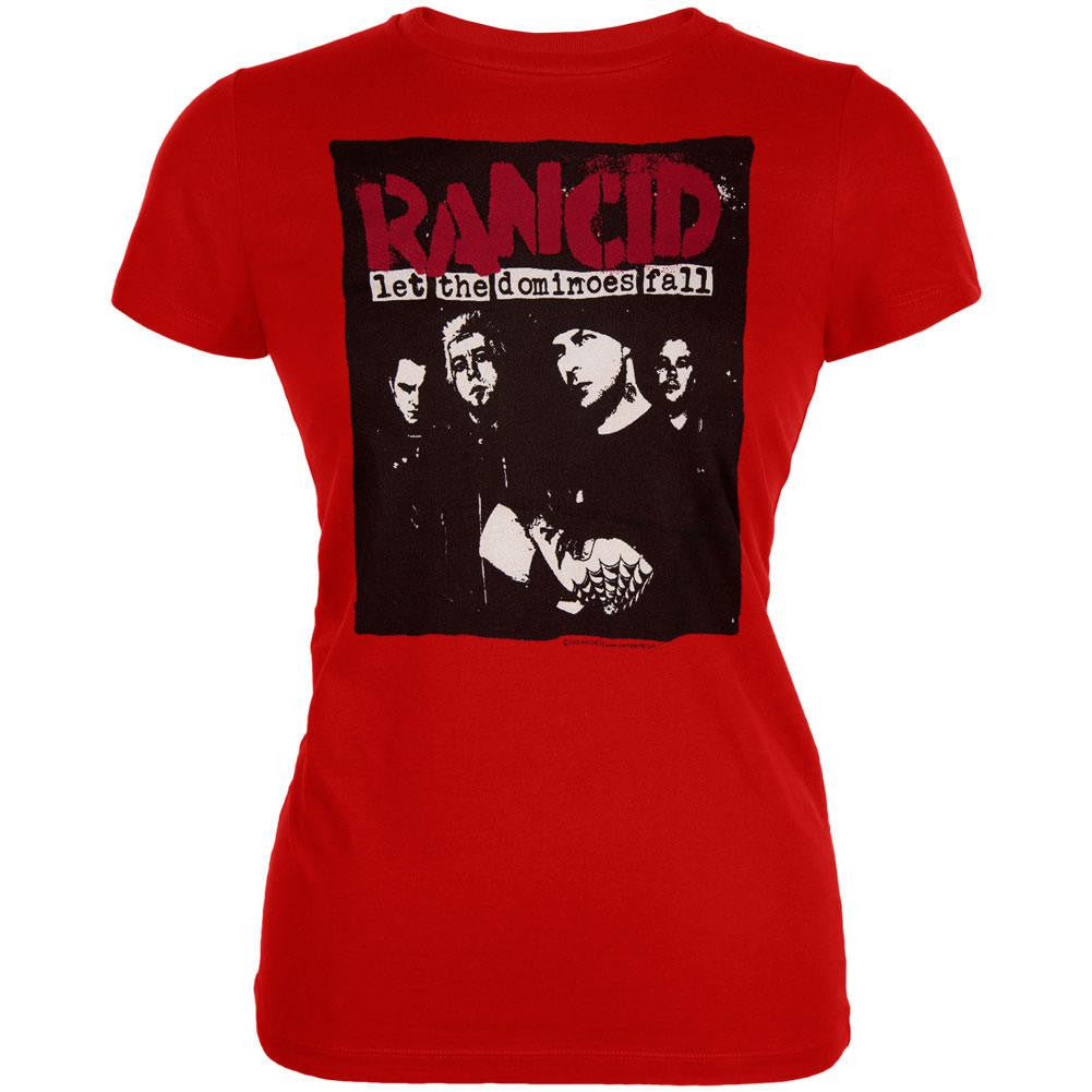 Rancid - Let the Dominoes Fall Juniors T-Shirt Juniors T-Shirts Rancid LG Red 