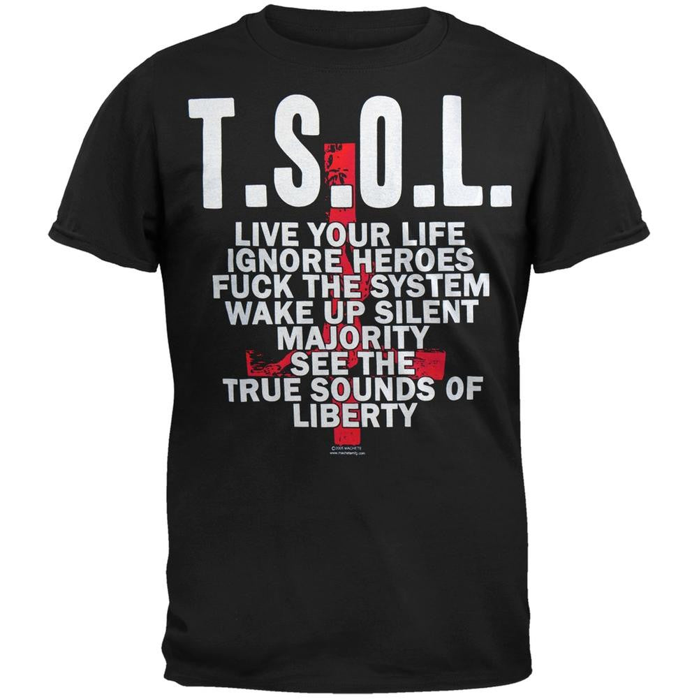 TSOL - Crucifix Fuck The System T-Shirt Men's T-Shirts TSOL   