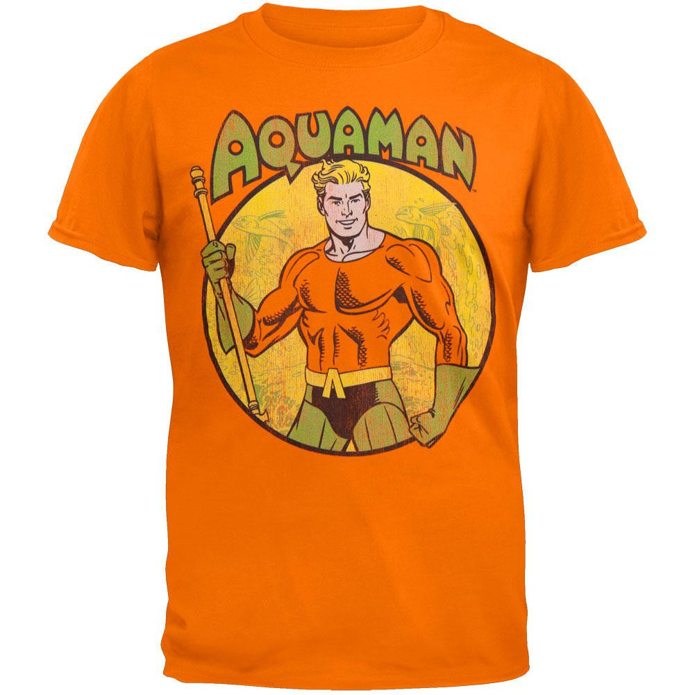 Aquaman- Circle Portrait Youth T-Shirt Youth T-Shirts Aquaman SM Orange