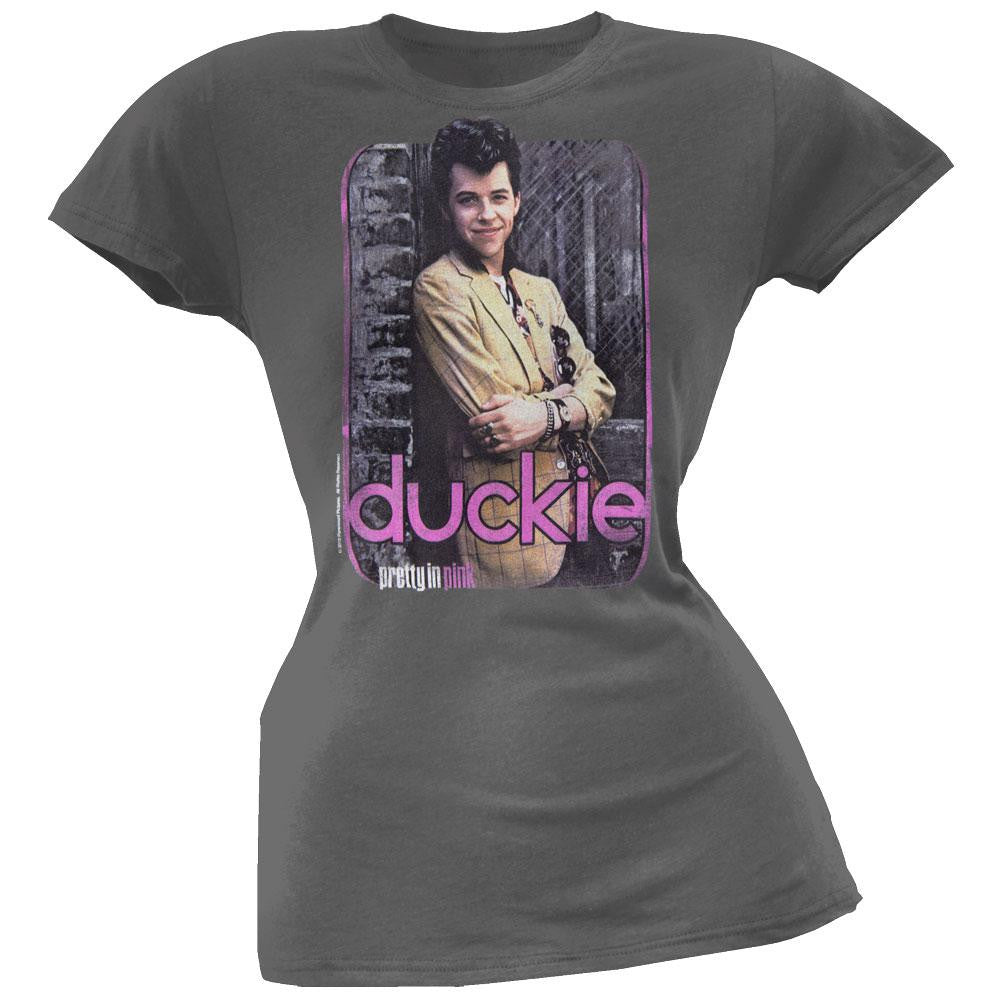 Pretty in Pink - Just Duckie Juniors T-Shirt Juniors T-Shirts Pretty in Pink SM Grey 