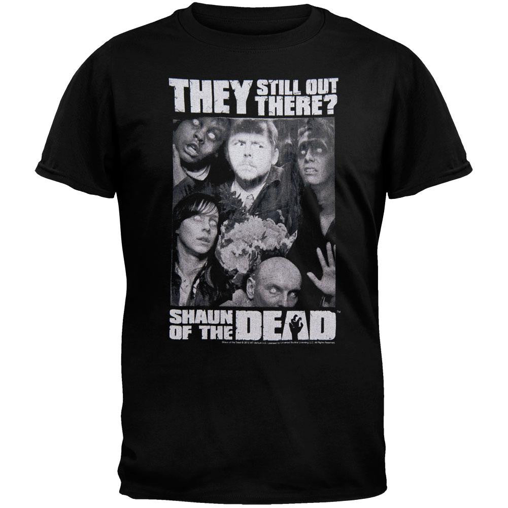 Shaun of the Dead - Still Out There T-Shirt Men's T-Shirts Shaun of the Dead 2XL Black 