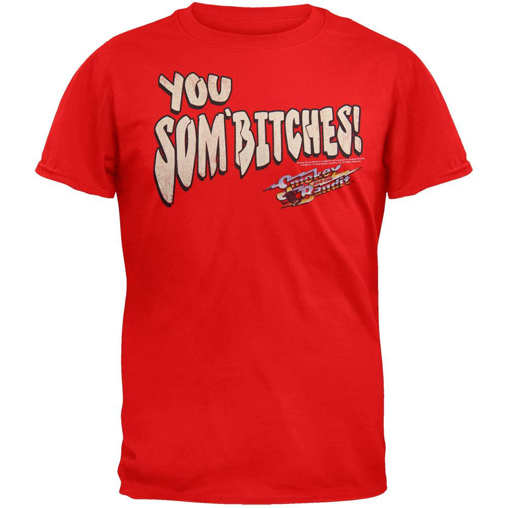 Smokey and the Bandit - Sombitch T-Shirt Men's T-Shirts Smokey & The Bandit 2XL Red 