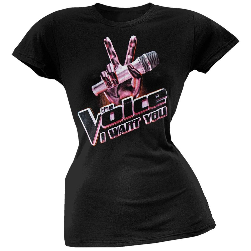 The Voice - Logo Juniors T-Shirt Juniors T-Shirts The Voice SM Black