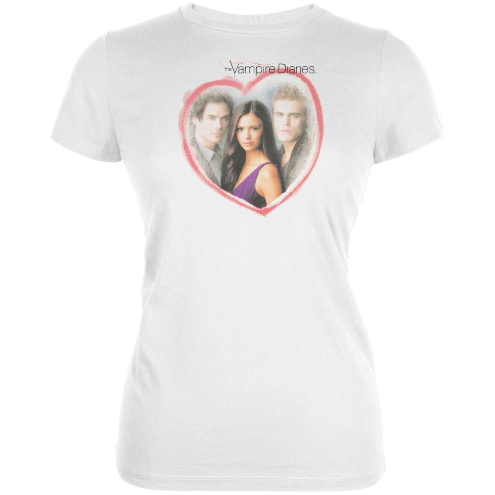 Vampire Diaries - Girls Choice Juniors T-Shirt Juniors T-Shirts Vampire Diaries SM White