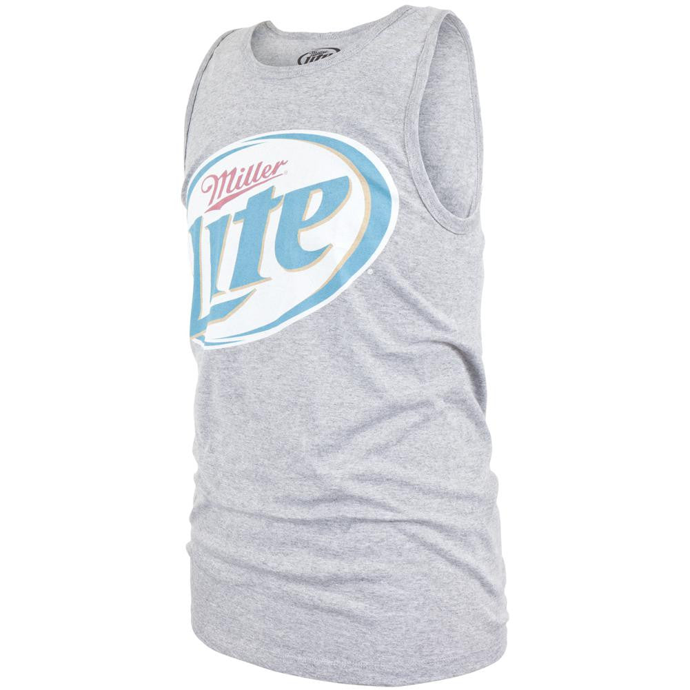 Miller Lite - Gradient Logo Tank Top Men's Tank Tops Miller SM Grey 