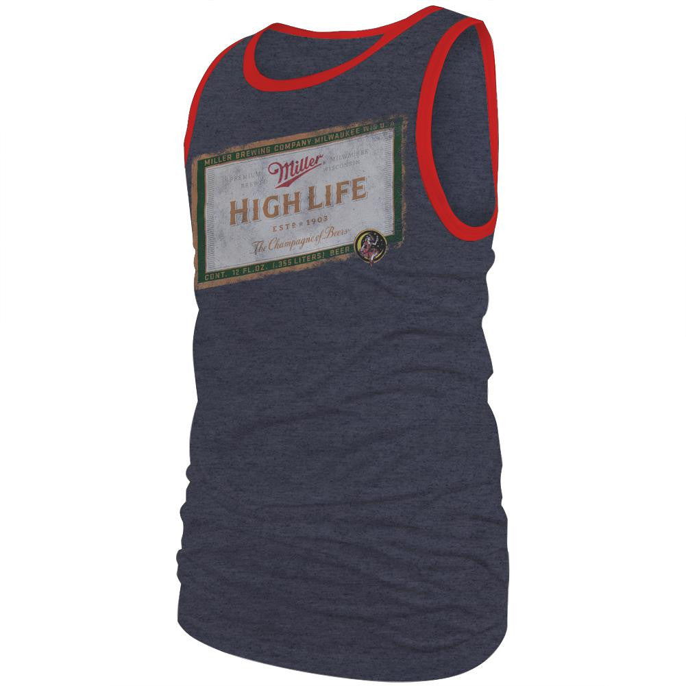 Miller High Life - Logo Tank Top Men's Tank Tops Miller 2XL Dark Blue 