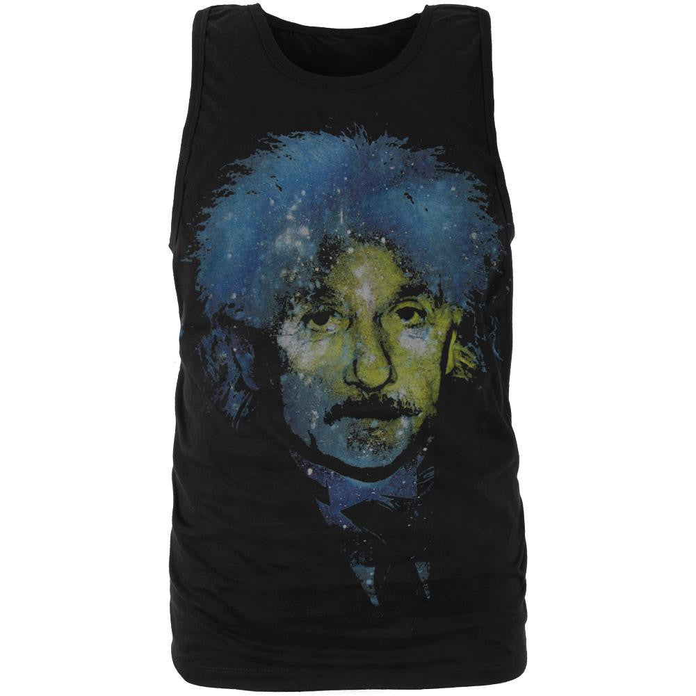 Albert Einstein - Starry Head Tank Top Men's Tank Tops Einstein, Albert MD Black 