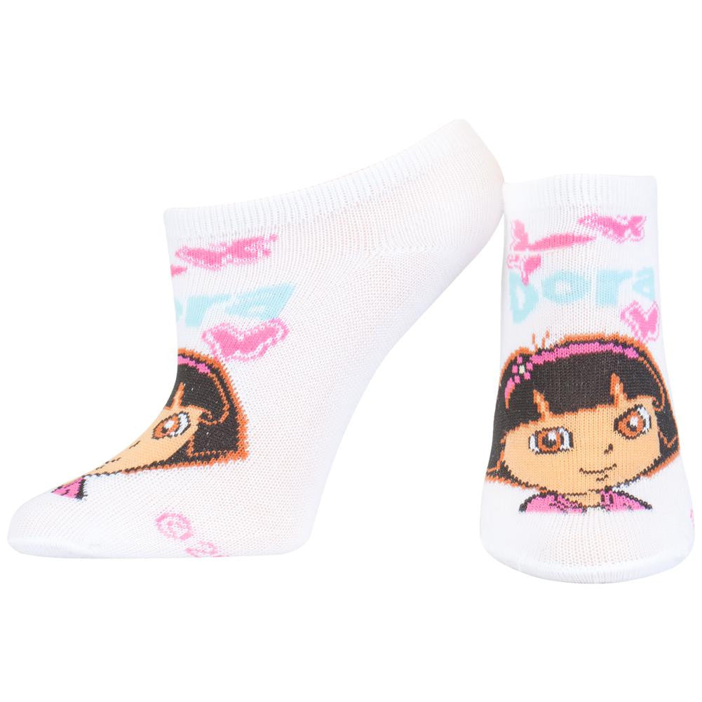 Dora the Explorer - Butterfly Girls Socks Youth Socks Dora The Explorer 6.5 White 