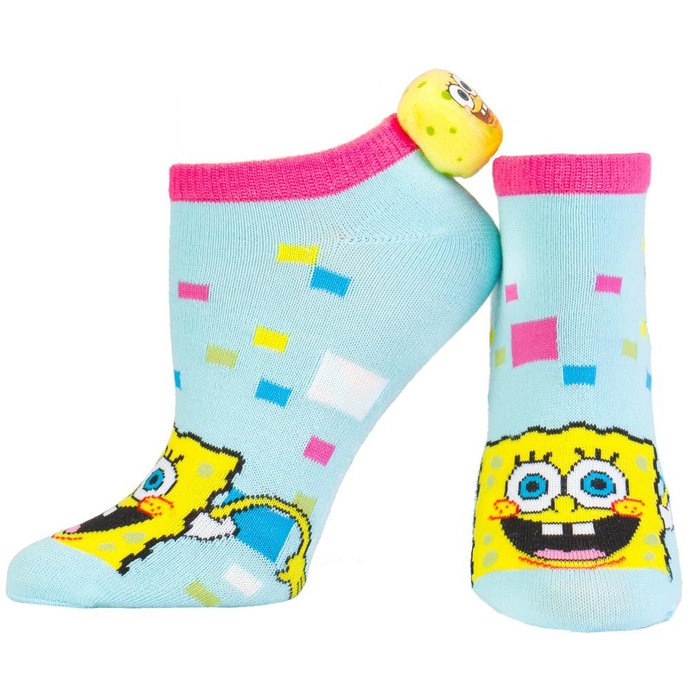 Spongebob Squarepants - Dancing Socks Youth Socks Spongebob Squarepants 11 Light Blue 