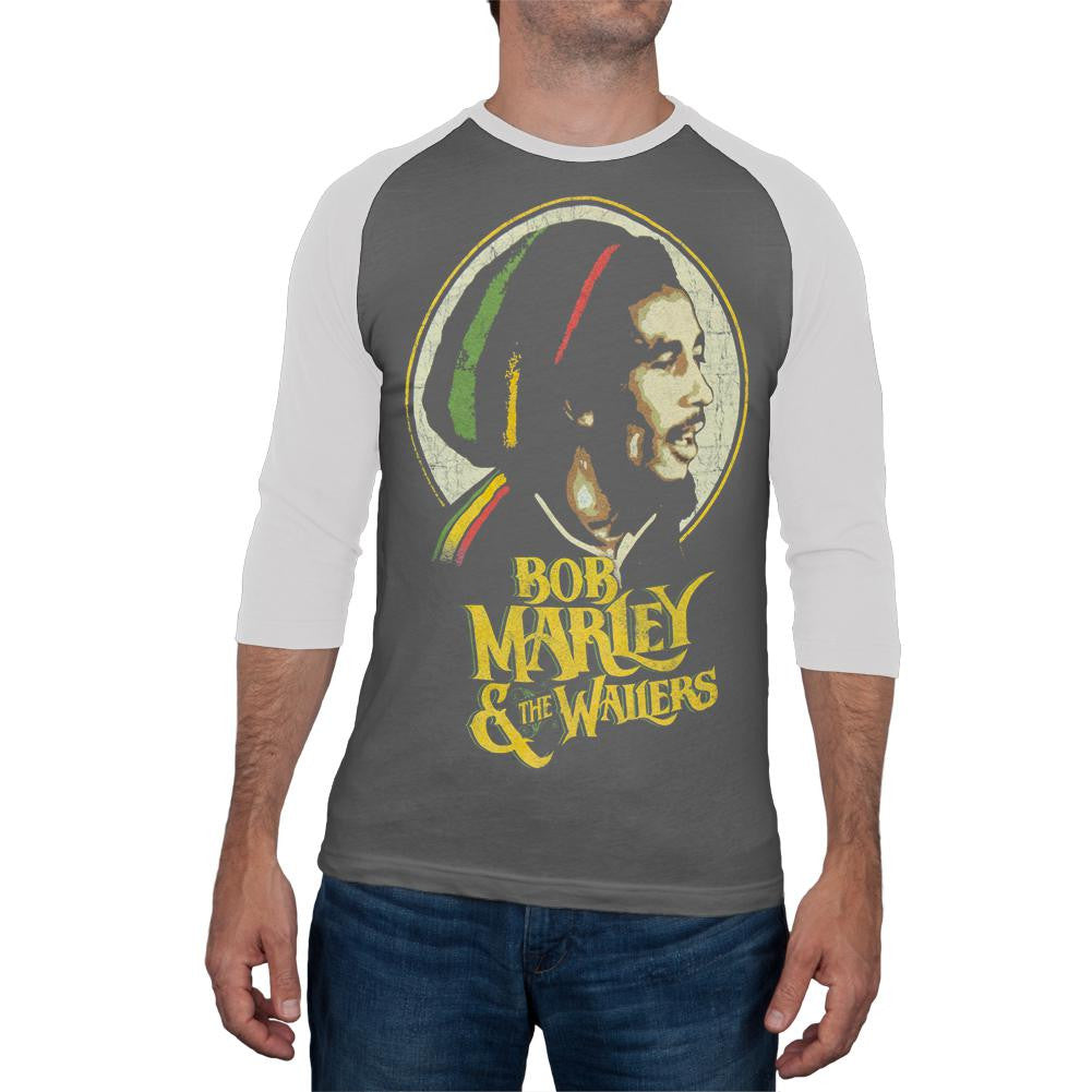 Bob Marley - Circle Tam Raglan Men's Raglans Bob Marley SM Grey 