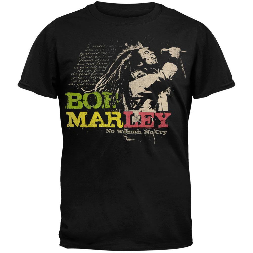 Bob Marley - No Woman T-Shirt Men's T-Shirts Bob Marley XL Black