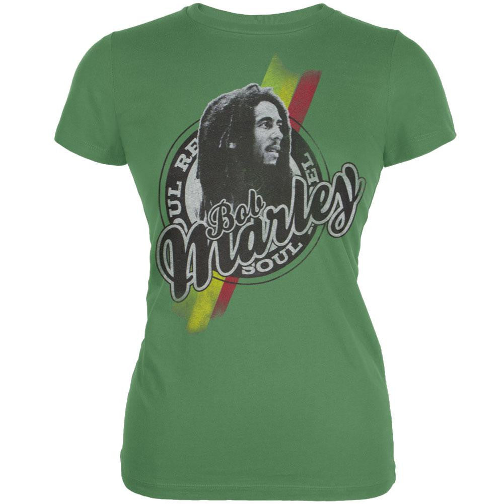 Bob Marley - Soul Rebel Juniors T-Shirt Juniors T-Shirts Bob Marley SM Green 