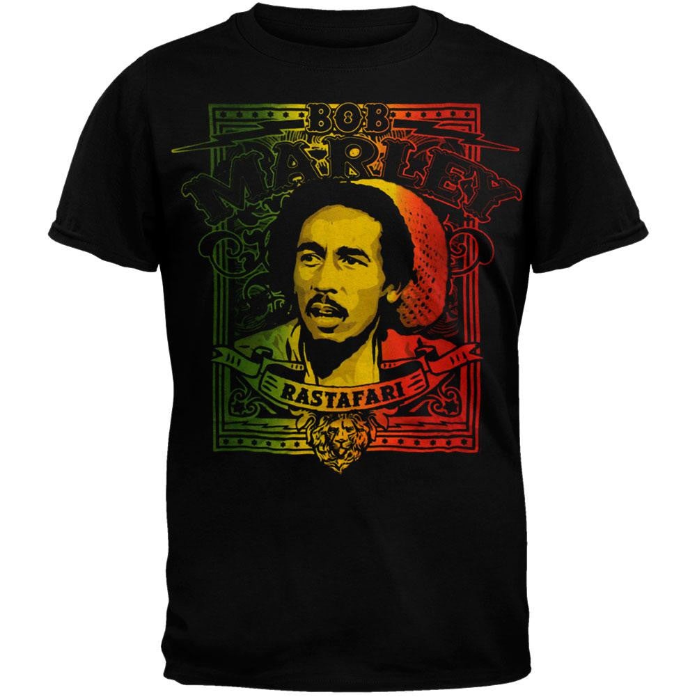 Bob Marley - Rastafari Black Youth T-Shirt Youth T-Shirts Bob Marley LG Black 