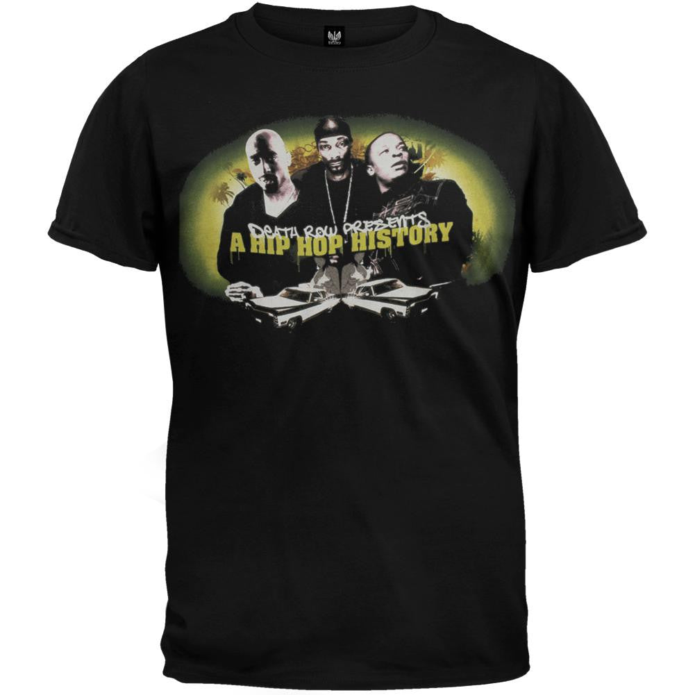 Death Row Records - Hip Hop History Youth T-Shirt Youth T-Shirts Death Row Records LG Black 