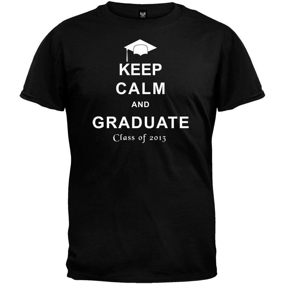 Keep Calm and Graduate 2013 Black T-Shirt Men's T-Shirts Old Glory   