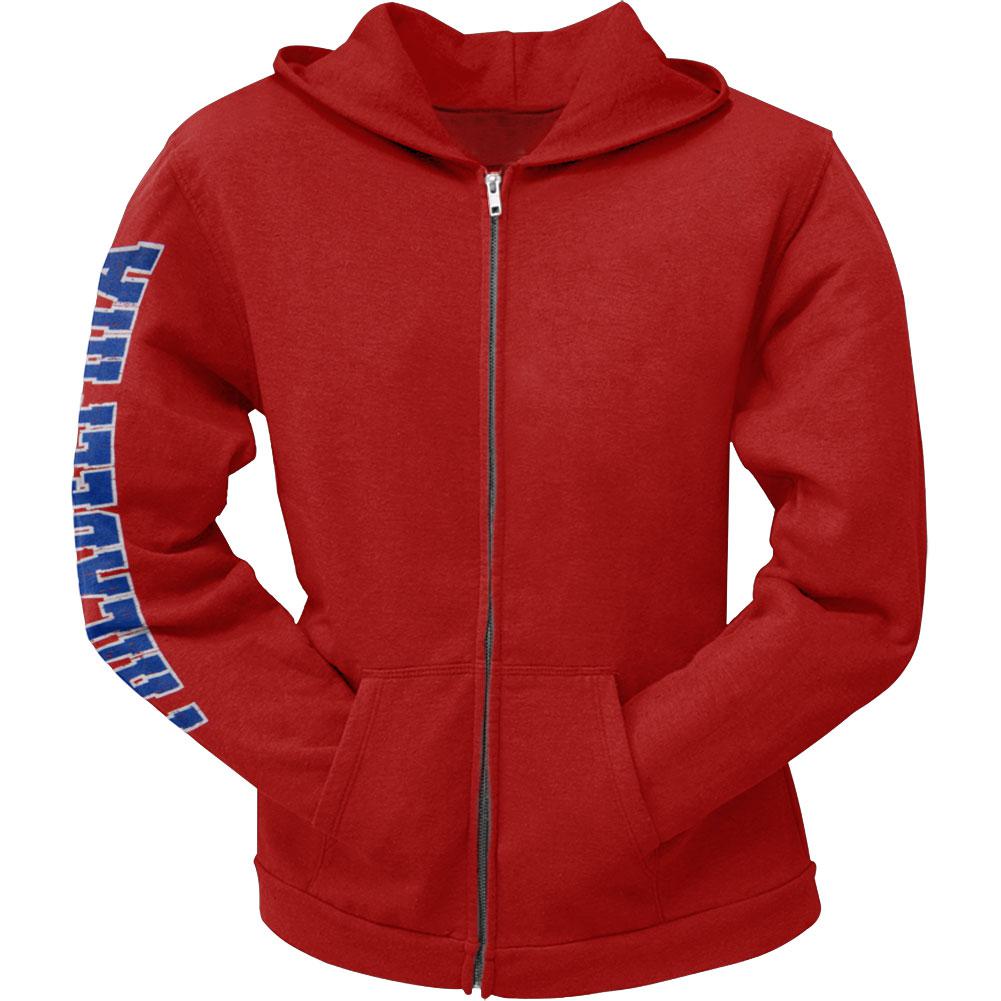 Philadelphia Phillies - Distressed Logo Juniors Zip Hoodie Juniors Hoodies Philadelphia Phillies SM Red 