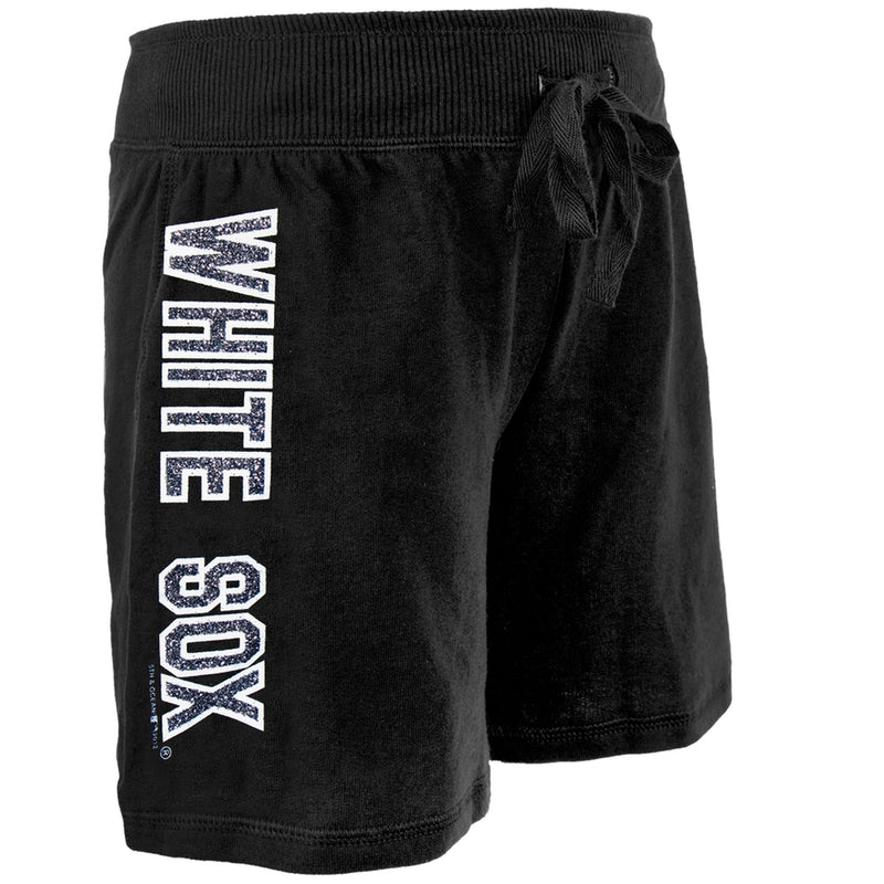 Chicago White Sox - Glitter Logo Girls Juvy Drawstring Short Juvenile Shorts Chicago White Sox   