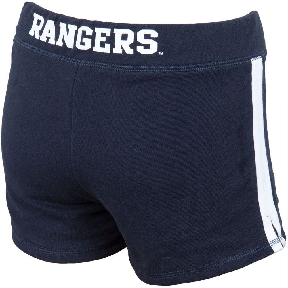 Texas Rangers - Rhinestone Logo Girls Youth Athletic Shorts Youth Shorts Texas Rangers   