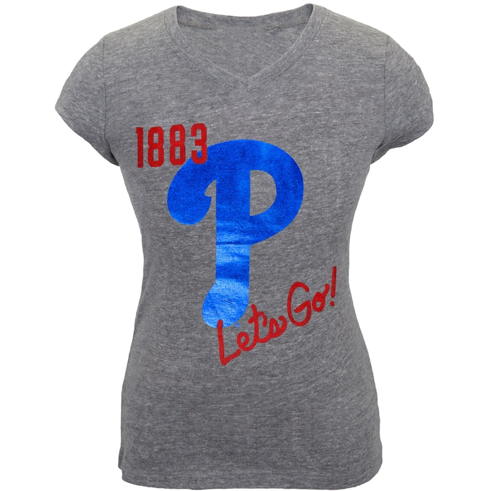 Philadelphia Phillies - Let's Go Girls Juvy T-Shirt Juvenile T-Shirts Philadelphia Phillies J7 Grey 