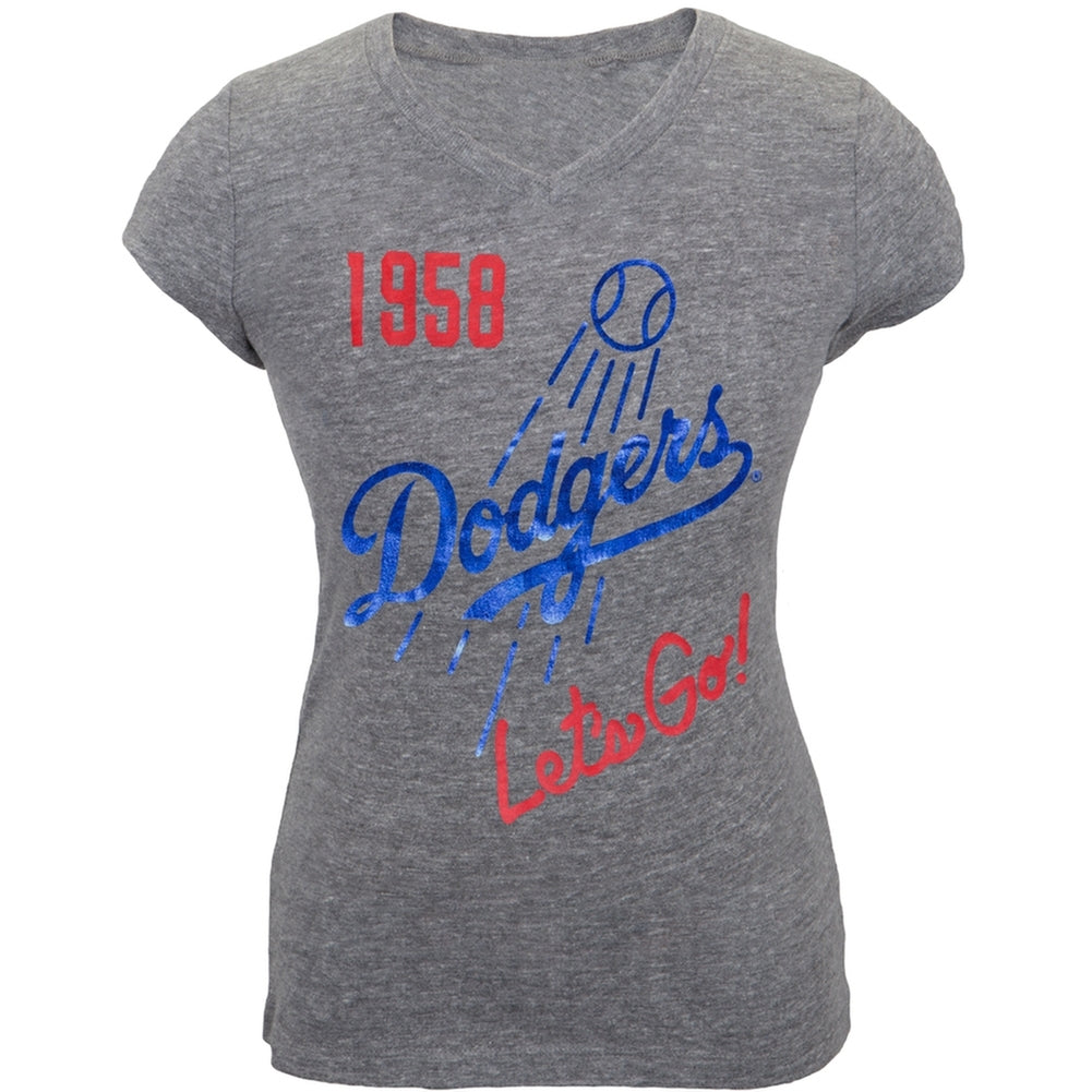 Los Angeles Dodgers - Let's Go Girls Youth T-Shirt Youth T-Shirts Los Angeles Dodgers 12 Grey 