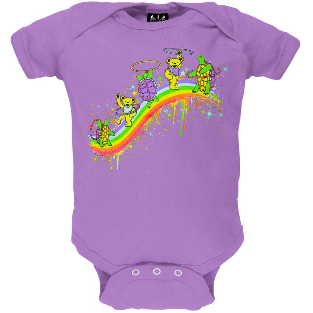 Grateful Dead - Rainbow Hoopers Lavender Baby One Piece Baby One Piece Grateful Dead   