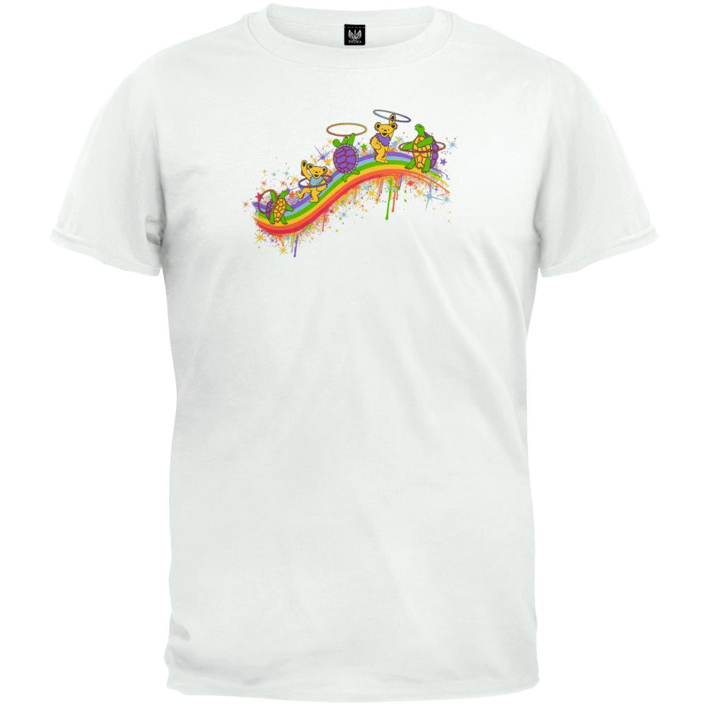 Grateful Dead - Rainbow Hoopers White Maternity T-Shirt Maternity T-Shirts Grateful Dead   