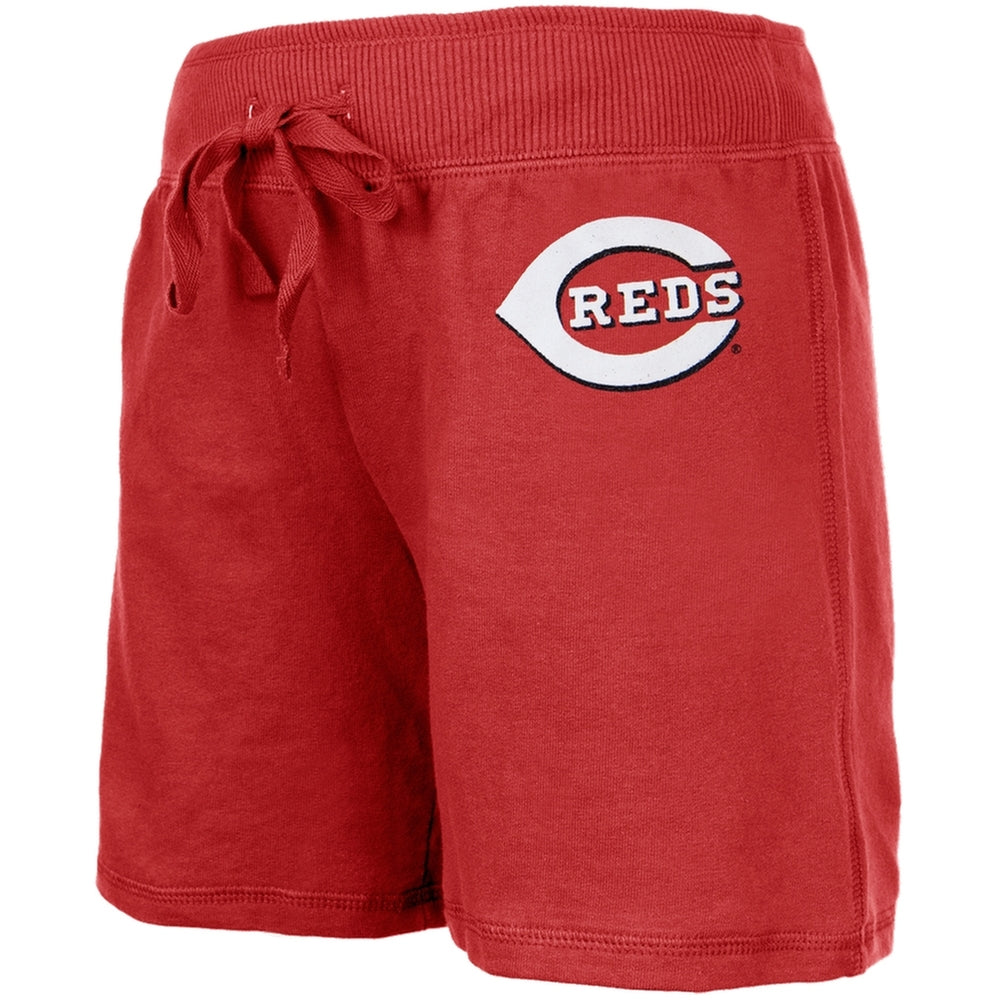 Cincinnati Reds - Glitter Logo Girls Youth Drawstring Shorts Youth Shorts Cincinnati Reds 14 Red 