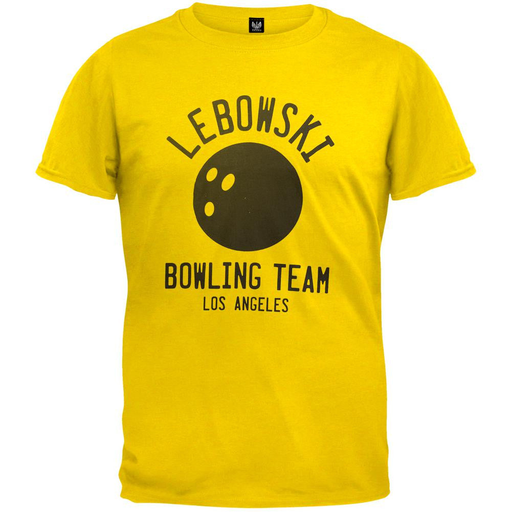 Big Lebowski - Bowling Team T-Shirt Men's T-Shirts The Big Lebowski SM Yellow 