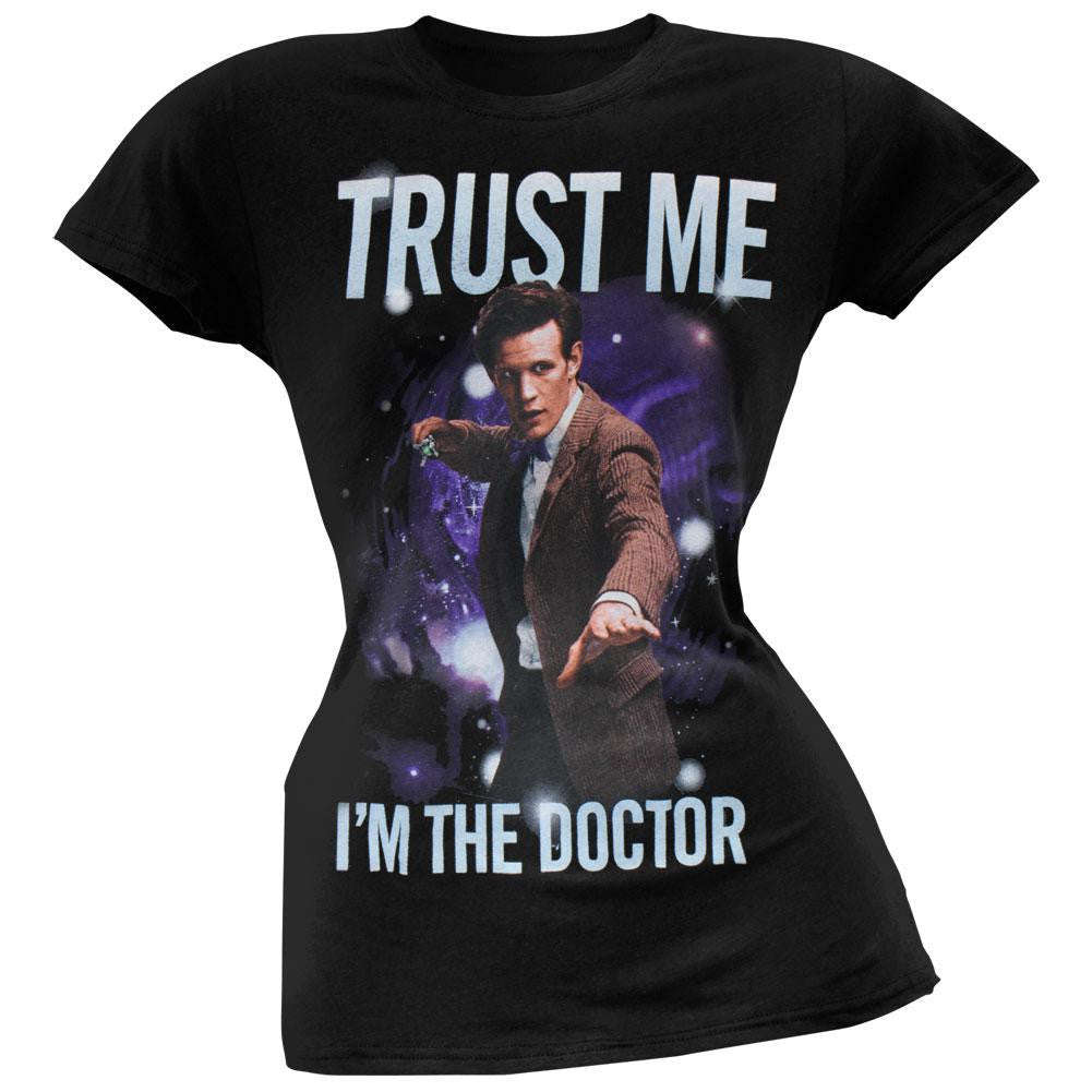 Doctor Who - Trust Me I'm the Doctor Juniors T-Shirt Juniors T-Shirts Doctor Who SM Black 