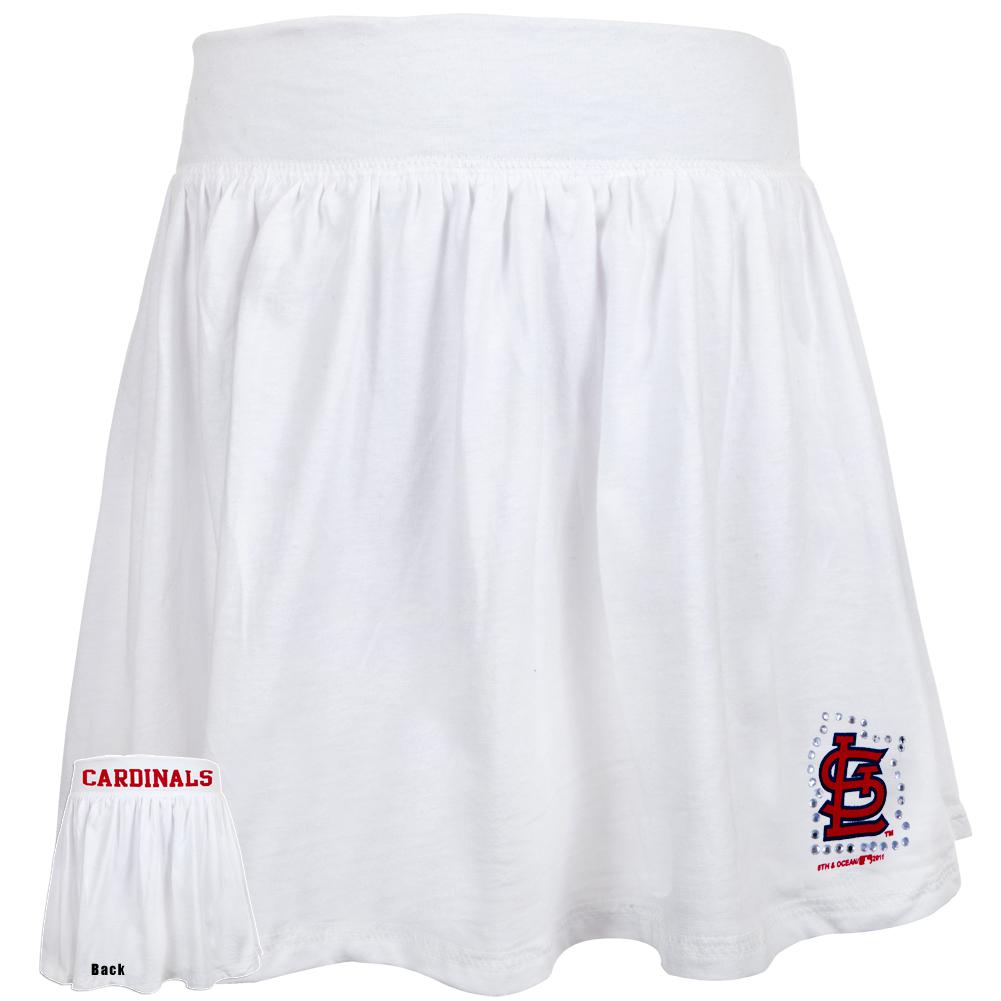 St. Louis Cardinals - Logo Girls Juvy Athletic Skort Juvenile Skorts St. Louis Cardinals J8 White 