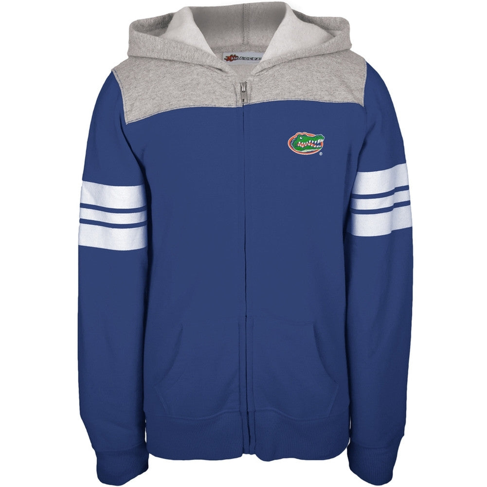 Florida Gators - Game Day Sports Stripes Girls Youth Zip Hoodie Youth Hoodies Florida Gators   