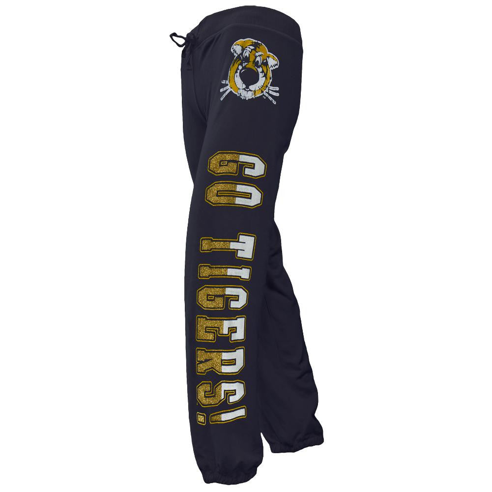 Missouri Tigers - Glitter Go Logo Girls Juvy Sweatpants Juvenile Sweatpants Missouri Tigers   