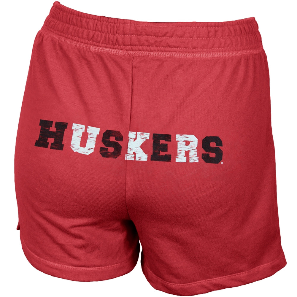 Nebraska Huskers - Glitter Logo Girls Youth Athletic Shorts Youth Shorts Nebraska Cornhuskers   