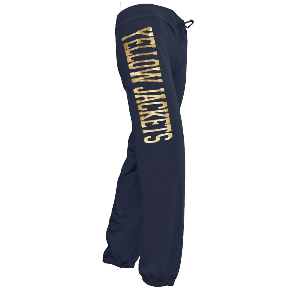 Georgia Tech Yellow Jackets - Foil Logo Girls Youth Sweatpants Youth Sweatpants Georgia Tech Yellow Jackets   